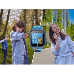 Otroška pametna ura Forever KW-60 Paw Patrol Bron - Chase, 1.44" zaslon, LBS, modra
