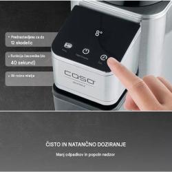 Upravljalna plošča kavnega aparata CASO Coffee Compact electronic 600W z nastavitvijo časa mletja.
