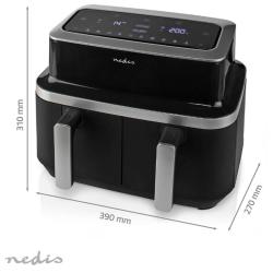 Cvrtnik na vroči zrak Nedis KAAF320BK 2x 4,2 l, 2600 W