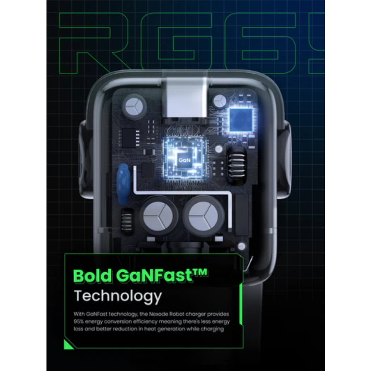 Hišni polnilec Ugreen Nexode RG 65W GaN, siv