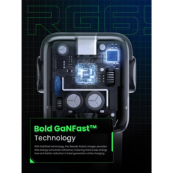Hišni polnilec Ugreen Nexode RG 65W GaN, siv