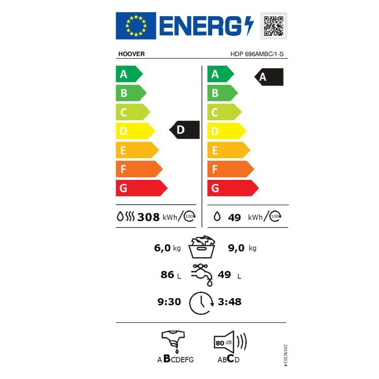 Pralno-sušilni stroj HOOVER HDP 696AMBC/1-S, 9+6 kg_4