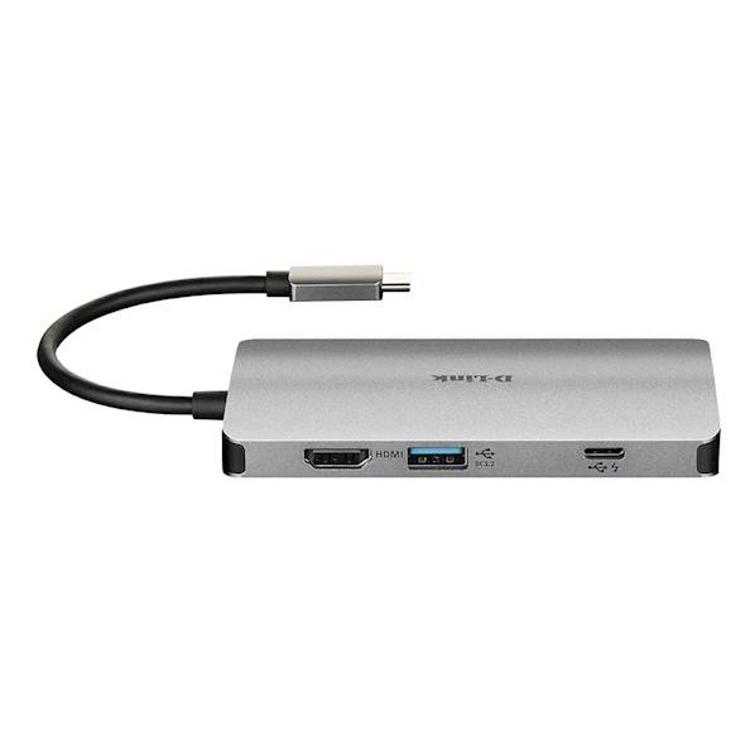D-link USB-C 8 v 1 HUB HDMI-LAN, USB-1