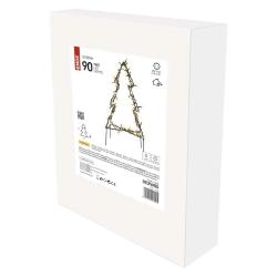 Božična jelka kovinska LED, 50 cm, zunanja in notranja, topla bela