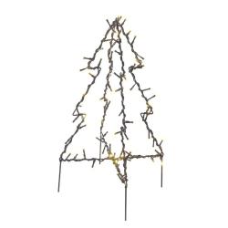 Božična jelka kovinska LED, 50 cm, zunanja in notranja, topla bela