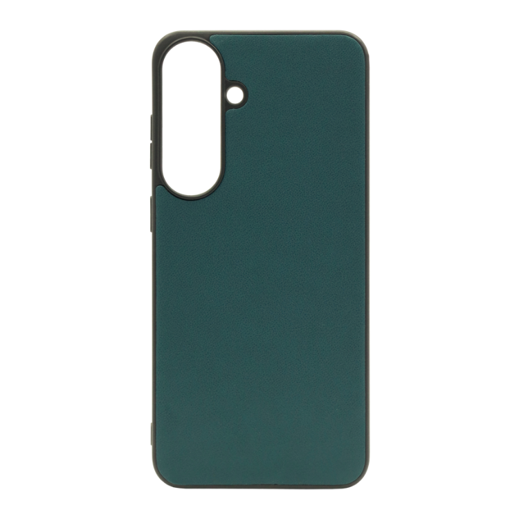 Zelen TPUL zaščitni ovitek za Samsung Galaxy S26 FE z elegantno teksturirano površino, tankim profilom in odprtino za kamero.
