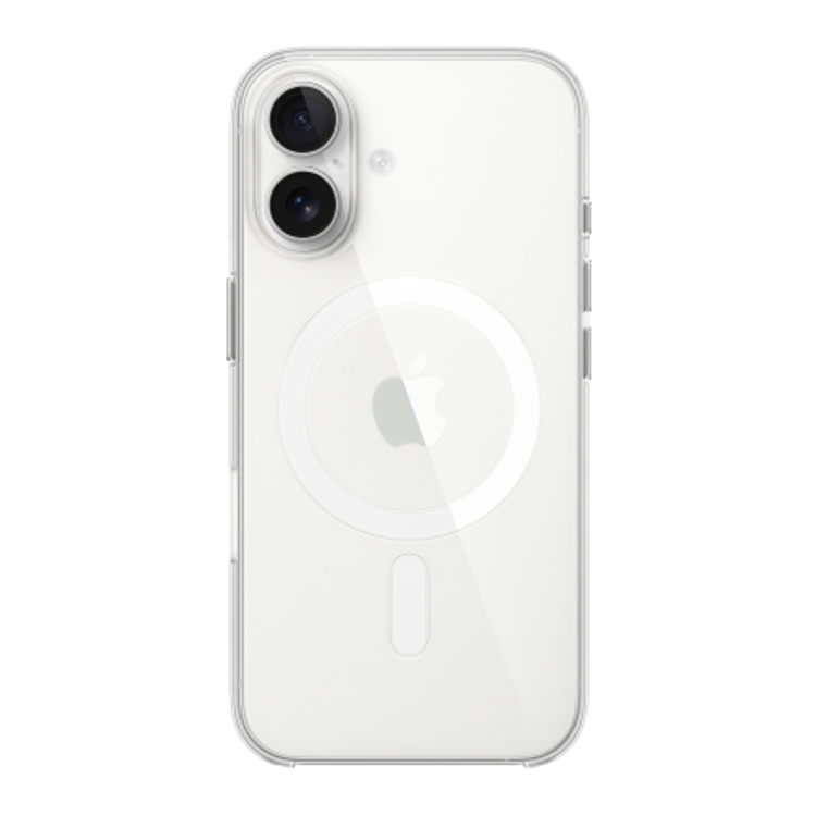 Gumiran magnetni ovitek (TPU Magnetic za Apple iPhone 16, prozoren svetleč