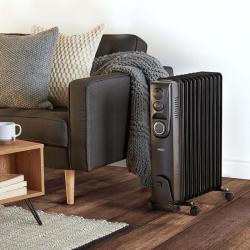 Električni oljni radiator VonHaus 2500645, 2500 W, črn