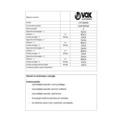 Steklokeramični štedilnik VOX CHT, 5000 W, 4x steklokeramika