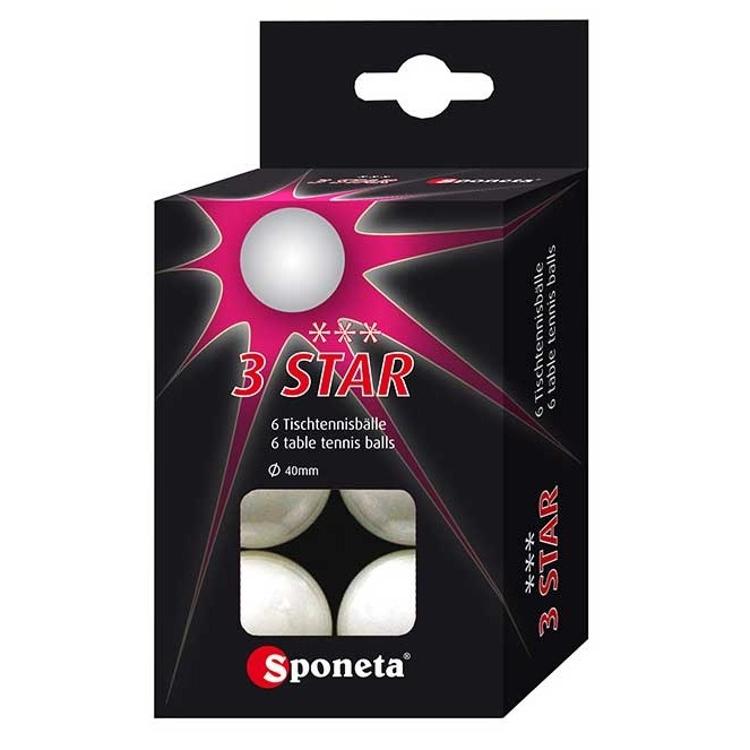 Žogice za namizni tenis Sponeta 3 Star (6 kosov)_1