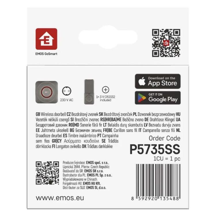 Brezžični hišni zvonec GoSmart P5735SS