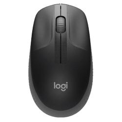 Logitech M190 brezžična optična miška, črna