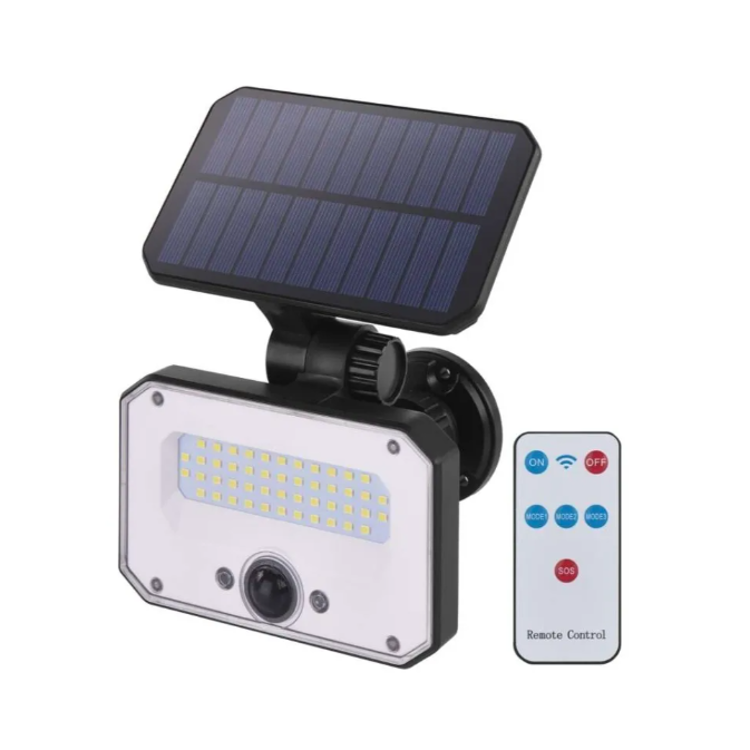 EMOS LED solarni reflektor z ločenim solarnim panelom, senzorjem gibanja in priloženim daljinskim upravljalnikom