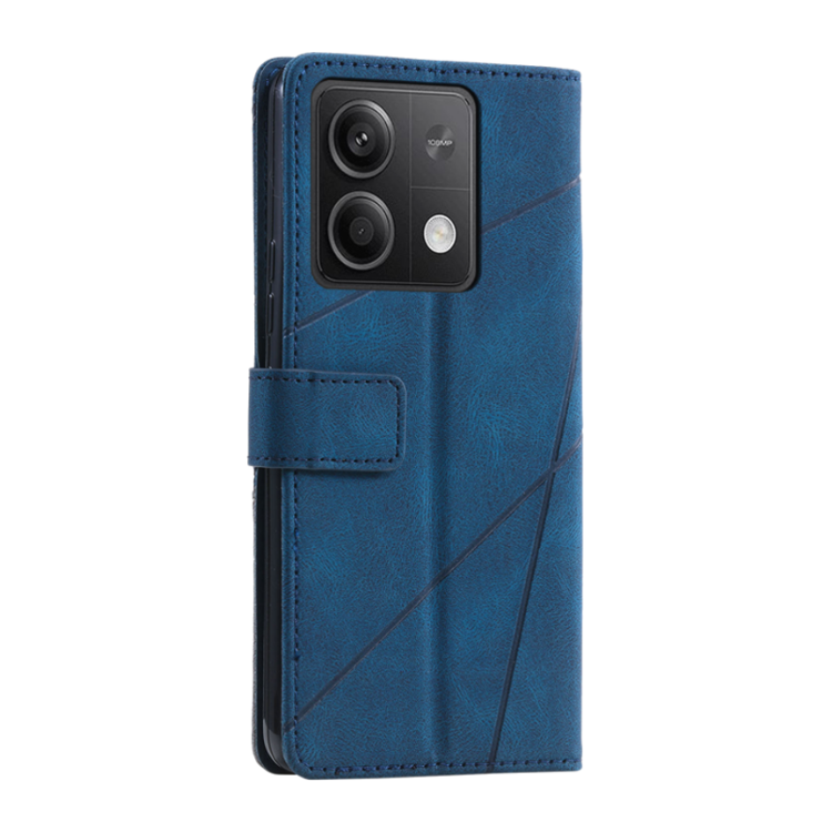 Preklopna torbica za Xiaomi Redmi Note 13, WLGO-Lines, modra
