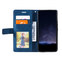 Preklopna torbica za Xiaomi Redmi Note 13, WLGO-Lines, modra
