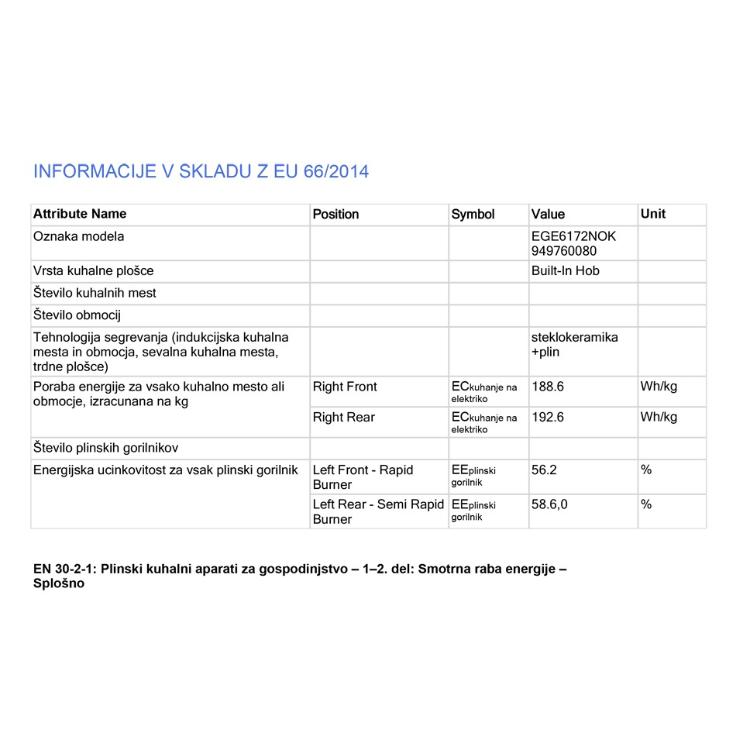 Kuhalna kombinirana plošča Electrolux EGE6172NOK, steklokeramika+plin_2