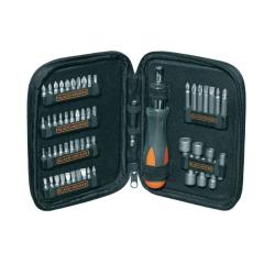 Vijačni nastavki z ragljo Black&Decker A7104, 56 delni set