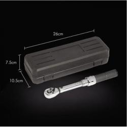 VonHaus momentni ključ in kovček z označenimi dimenzijami.