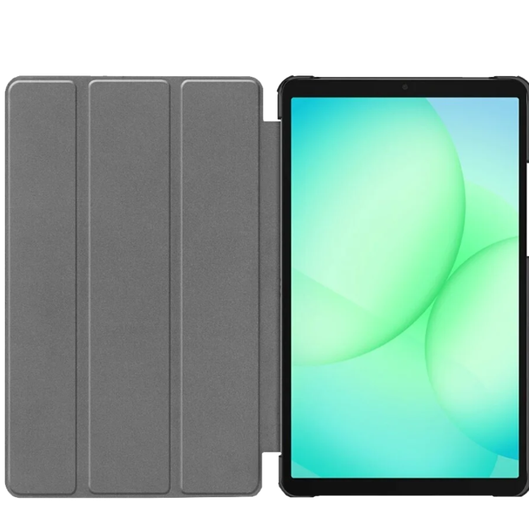 Vijolična preklopna torbica za Samsung Galaxy Tab A11 8.7 z zaščito zaslona in funkcijo stojala.