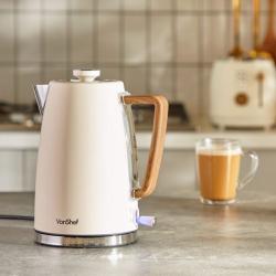 Grelnik vode VonShef Cream & Wood, 1,7 L
