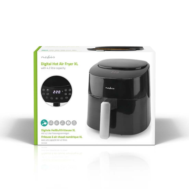 Cvrtnik na vroči zrak Nedis KAAF160BK, 4,2l, 1300 W