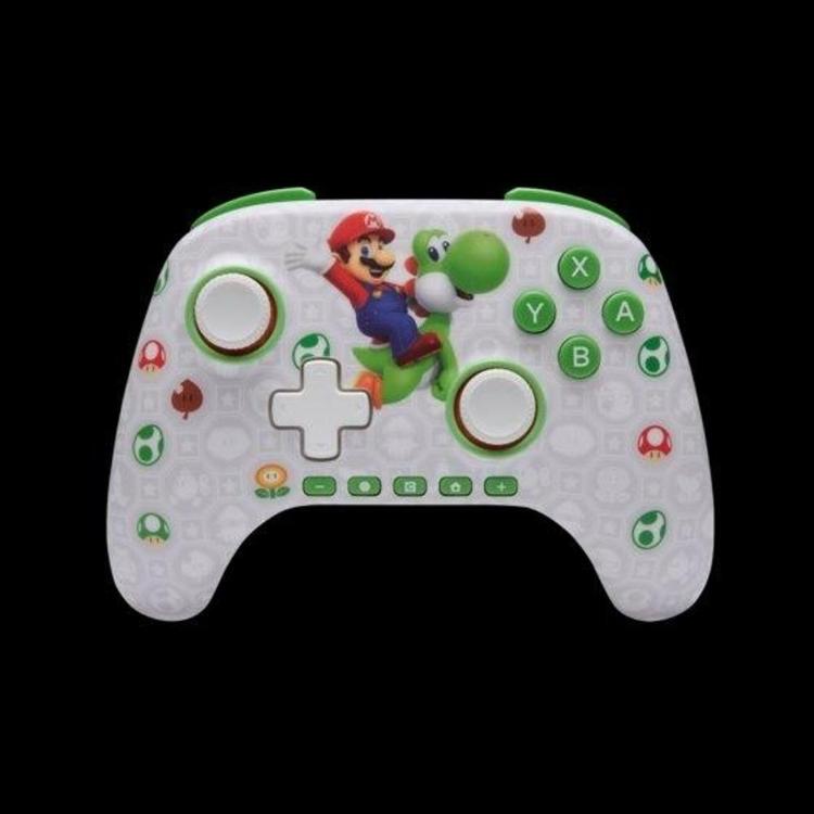 Brezžični igralni plošček Mario & Yoshi – svobodno igranje, natančen nadzor in prikupen dizajn z Mariom in Yoshijem.