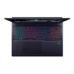 Acer Predator PHN18-72-70Q8 Ultra 7 255HX/32GB/SSD 1TB/18'' WQXGA 240Hz/RTX 5070 8GB/NoOS/AI, pogled od zgoraj, RGB tipkovnica.