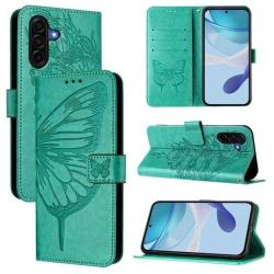 Ovitek tipa denarnica za pametni telefon Samsung Galaxy A37 5G z motivom metulja v turkizno-zeleni barvi. Pošljite povratne informacije o storitvi BizChat