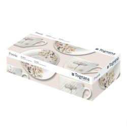 Set skodelic s podstavkom, porcelan, 260 ml, 6 kos