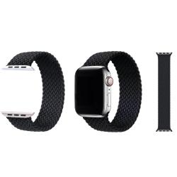 Najlonski pašček Chic (vel.L) za Apple Watch (42/44/45 mm), črn, dolžina 17 cm_1