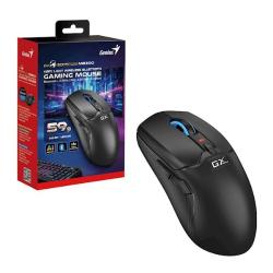 Genius GX Scorpion M8300 brezžična gaming miška v črni barvi ob prodajni embalaži.