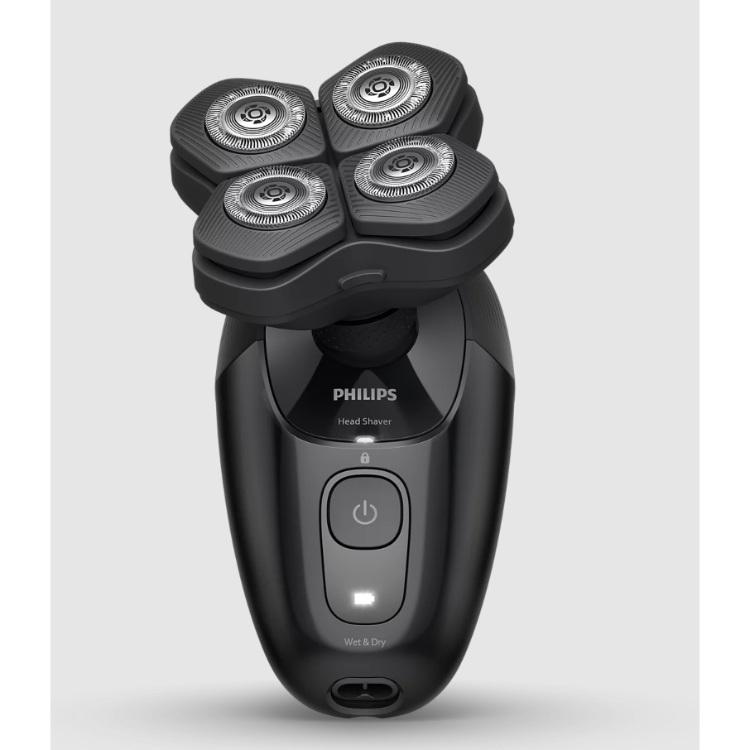  Philips električni brivnik za glavo, 4 fleksibilne glave, Wet & Dry, enostavna uporaba in gladko britje