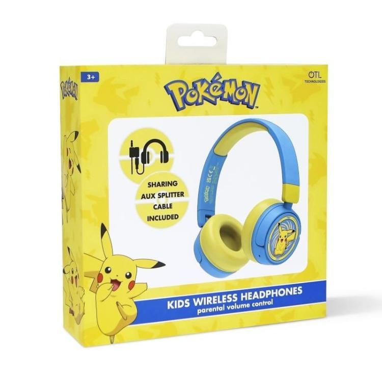 Otroške brezžične slušalke Pokémon – zabaven dizajn in brezžična svoboda za male trenerje.