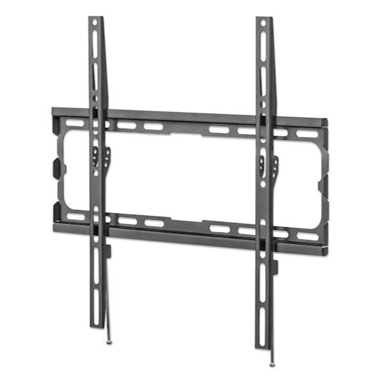 Stenski fiksni TV nosilec 32''-70'' MANHATTAN, 40kg, črne barve, ultra tanek