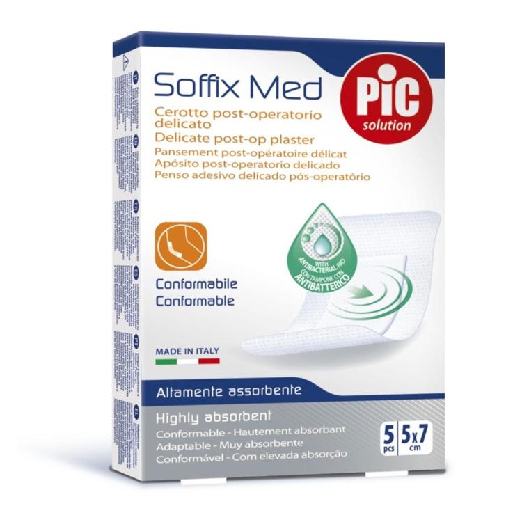 Antibakterijski pooperativni obliž PiC Soffix Med 5 x 7 cm 5x
