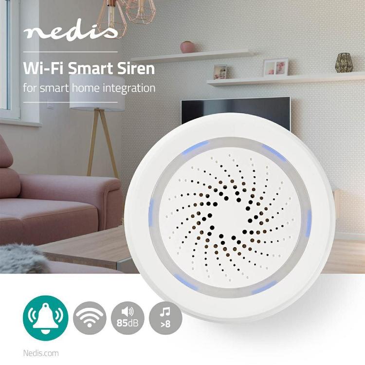 Pametna sirena NEDIS WIFISI10CWT 85DB