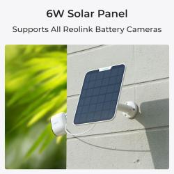Solarni panel Reolink 6W omogoča neprekinjeno napajanje baterijskih kamer z uporabo sončne energije.