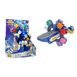 Igralni set Super Wings 3-v-1 Transforming World Spaceport, ki se preoblikuje v vesoljsko postajo,