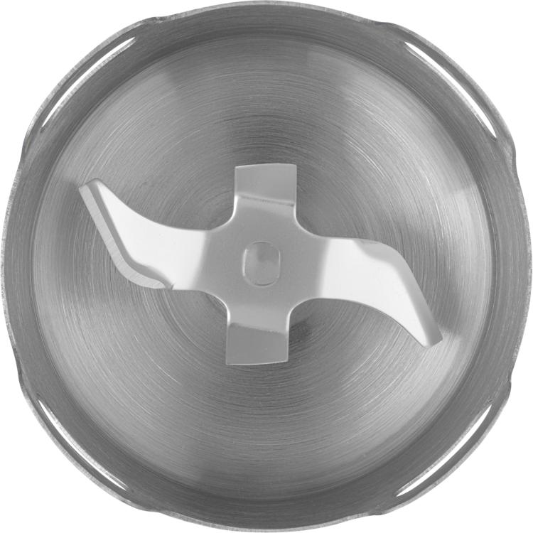 Nerjaveče rezilo paličnega mešalnika Sencor, štirikrako rezilo za učinkovito mešanje.