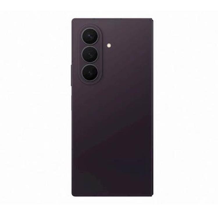 Samsung Galaxy Z Fold8 Ultra 512GB Violet – zadnji pogled na prepogljiv telefon v vijolični barvi s trojno kamero in LED bliskavico.