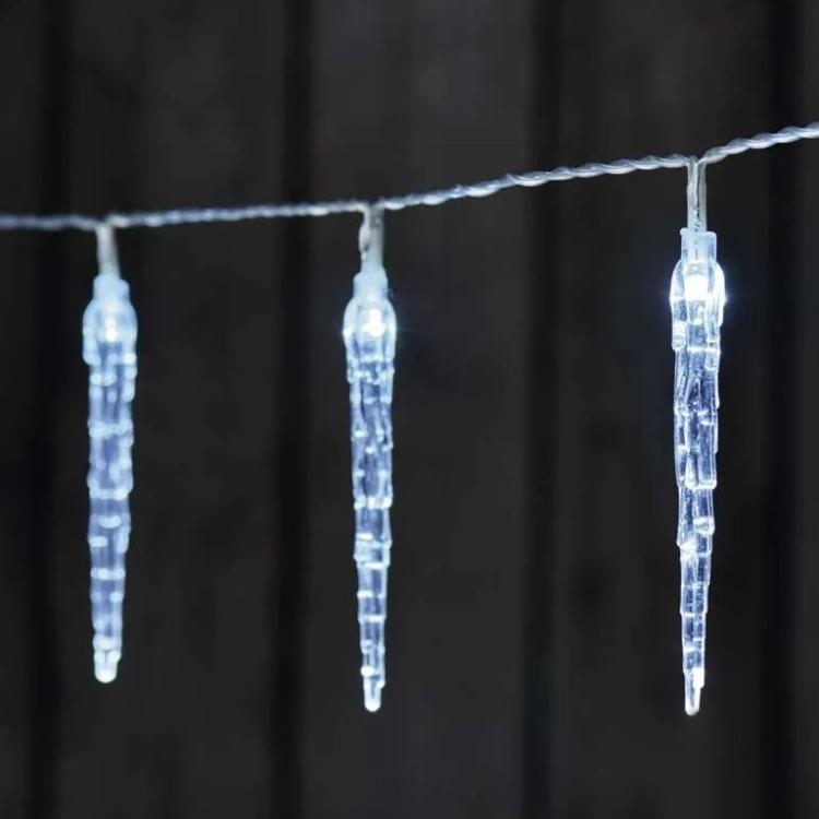 Božična girlanda Emos, LED, 10x ledena sveča, 1,35 m, notranja, hladna