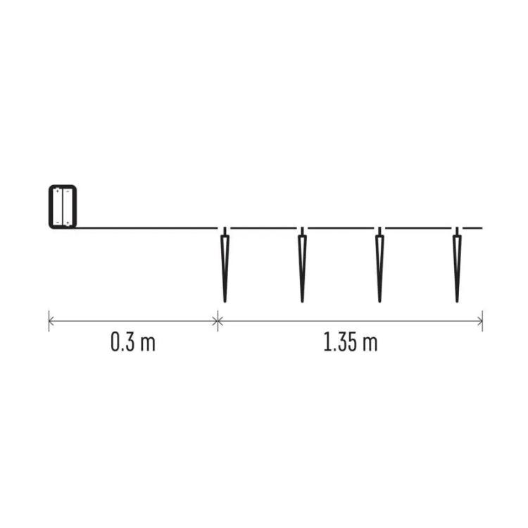 Božična girlanda Emos, LED, 10x ledena sveča, 1,35 m, notranja, hladna