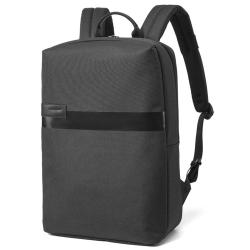Temno siv nahrbtnik Tigernu OCTANS za prenosnike do velikosti 15,6" (diagonala) z minimalističnim dizajnom, več predelki na zadrgo in oblazinjenimi naramnicami nudi praktično in varno shranjevanje za vsakodnevno uporabo.