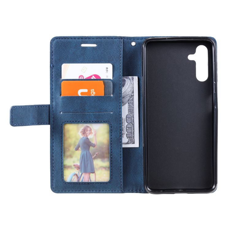 Preklopna torbica za Samsung Galaxy A25 5G, WLGO-Lines, modra