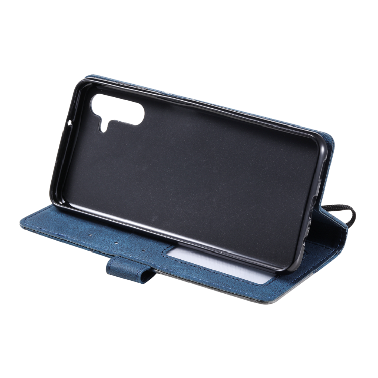 Preklopna torbica za Samsung Galaxy A25 5G, WLGO-Lines, modra