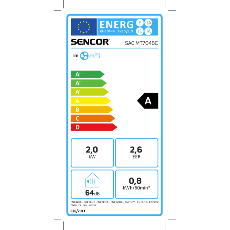 Prenosna klima Sencor SAC MT7048C 7000 BTU