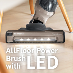 Bosch AllFloor PowerBrush talna krtača z LED osvetlitvijo za učinkovito sesanje prahu in drobtin na vseh vrstah talnih površin