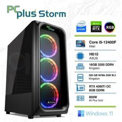 Računalnik PCPLUS Storm i5-12400F / 16GB / 1TB NVMe SSD / GeForce RTX 4060 Ti DDR6 8GB / RGB