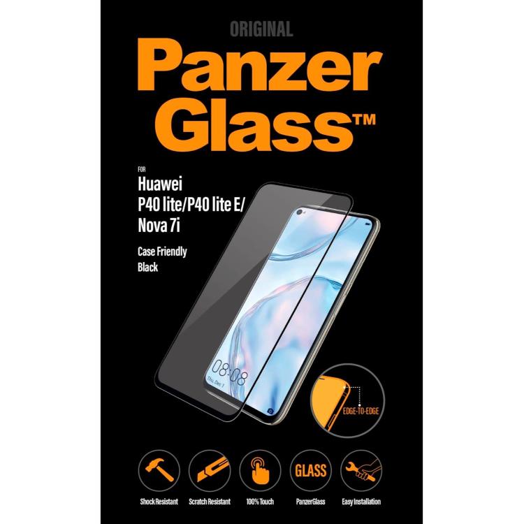 Huawei P40 Lite / P40 Lite E CF Black, zaščitno steklo Panzerglass_1