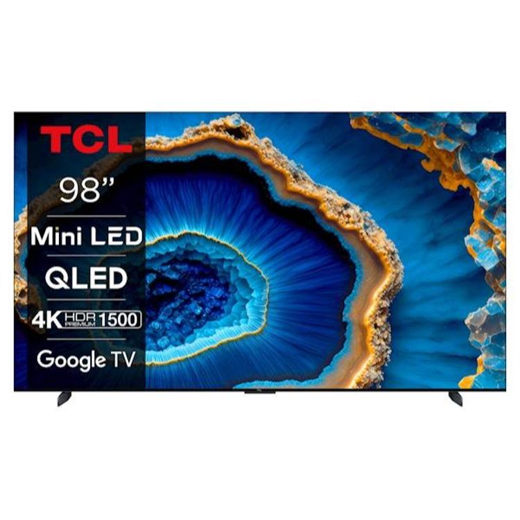 Televizija TCL 98C805, 4K UltraHD, Mini LED, Smart TV, diagonala 249 cm